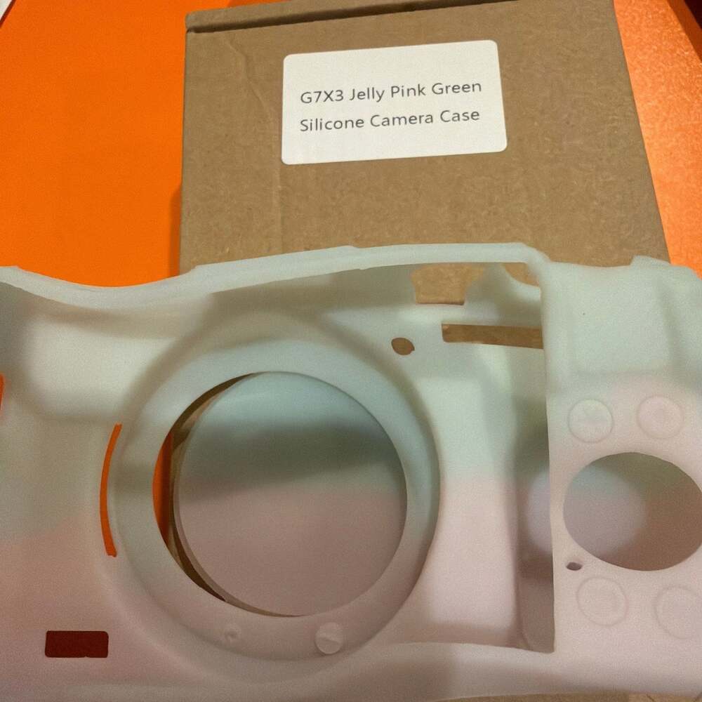 Canon PowerShot G7X Mark‎ III Silicone Protective Camera Case - Jelly Pink Green